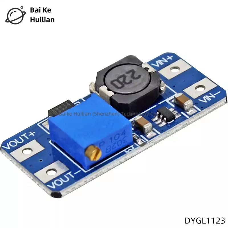 50pcs/lot DC-DC adjustable boost power module 2A boost plate MT3608 wide voltage 2-24V conversion 5/9/12/-28V