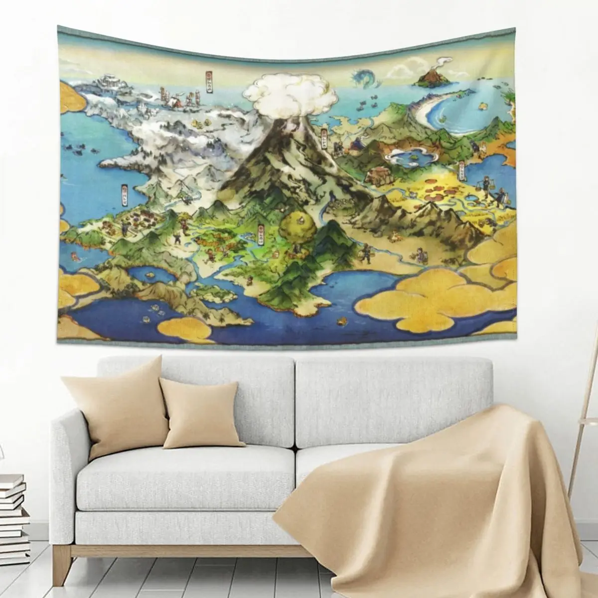 

Hisui Map Tapestry Room Ornaments Wall Mural Bedrooms Decor Tapestry
