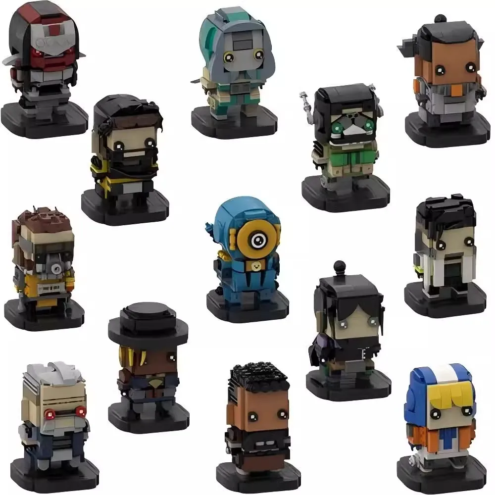 Bricklink MOC Game Apex Legends Role Action Figures Brickheadz Sets Octane Loba Valikili Gibraltar Building Blocks Kid Toys Gift