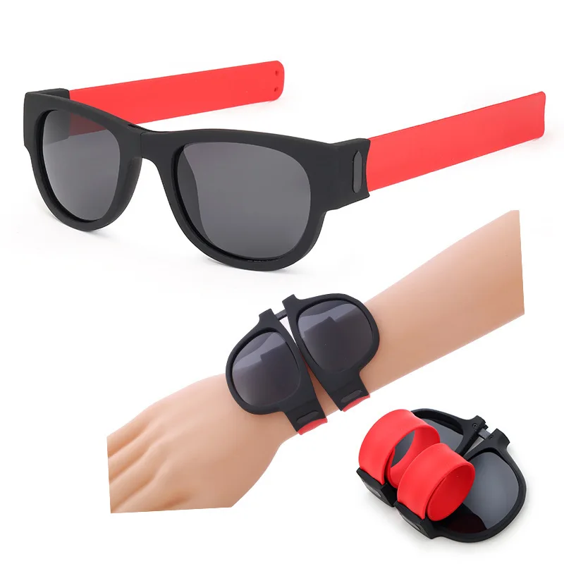 New Sailicone Ring Bracelet Patter Rings Sunglasses Cycling Travel Convenient To Carry Personality Foldable Polarizer UV 400