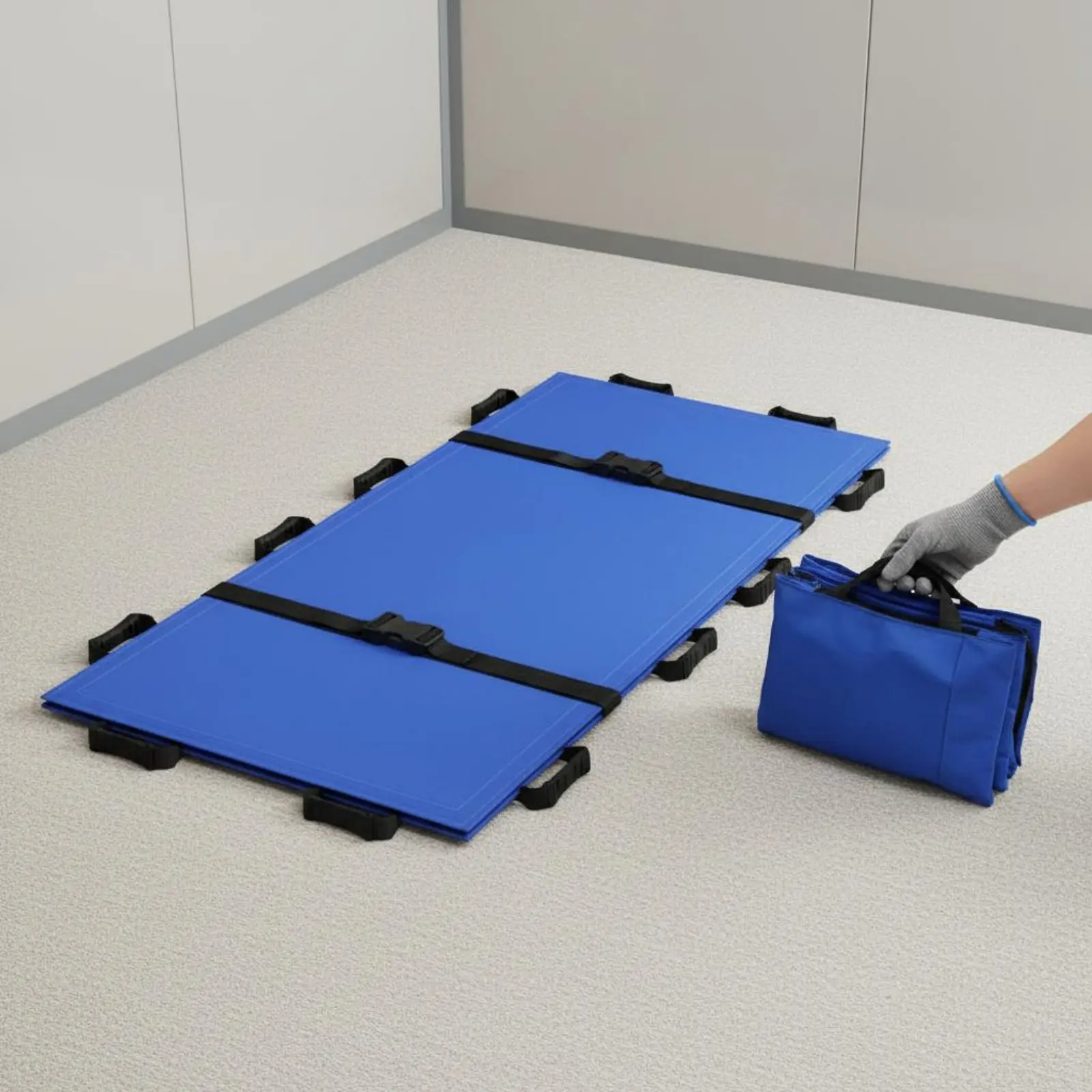 

Портативные мягкие носилки-каталка для пациентов, прочные, с ручками, противоскользящие, для экстренной переноски пациентов