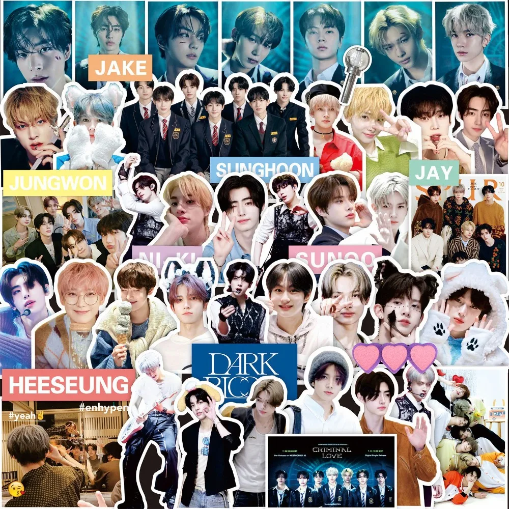 65Pcs Kpop EN Stickers Aesthetic Stickers for Kids Sticker Aesthetic Laptop Cute Children's Pack Kawaii Packs Scrapbooking