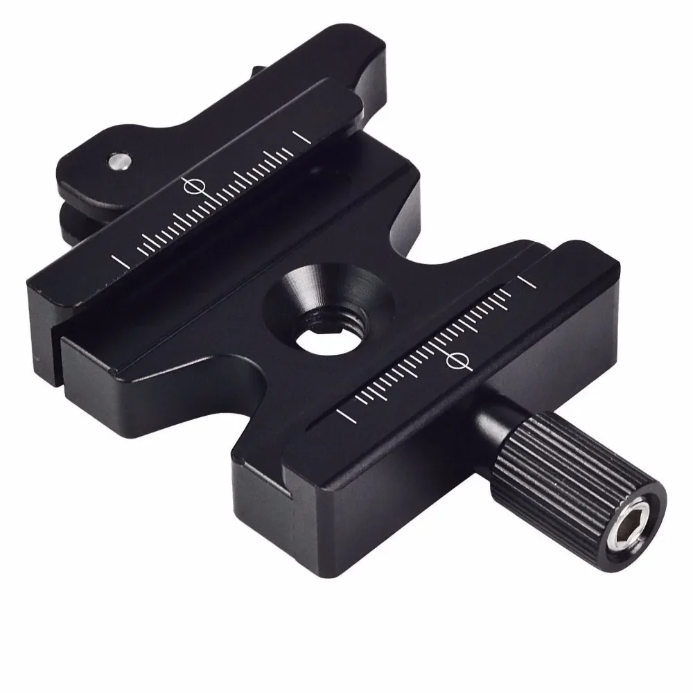 Braçadeira de liberação rápida para câmera, parafuso cnc de alumínio de 3/8 '', com alavanca ajustável e botão para arca swiss rrs wimberley, tripé, cabeça esférica