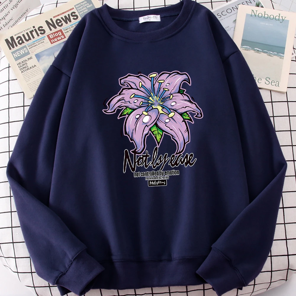 

Blooming Flowers Prints Sweatshirt Women Fashion All-Match Pullover Casual Autumn Unisex Tops Crewneck Loose Sweatshirts