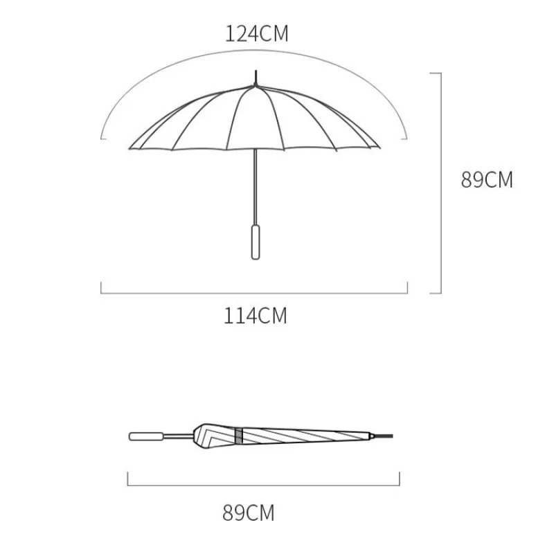 Men\'s long handle thickened windproof reinforced automatic business office umbrella