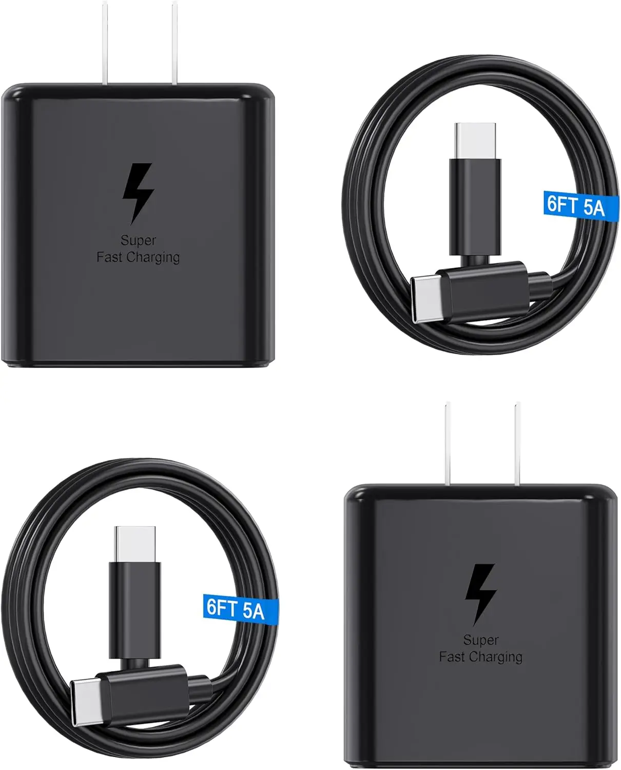 2026 45W Super Fast Charger USB-C PD3.0 Android Phone Charger for Samsung Galaxy S25/S24/S23/S22/S21 Ultra/Z Fold 6/Z Flip 6