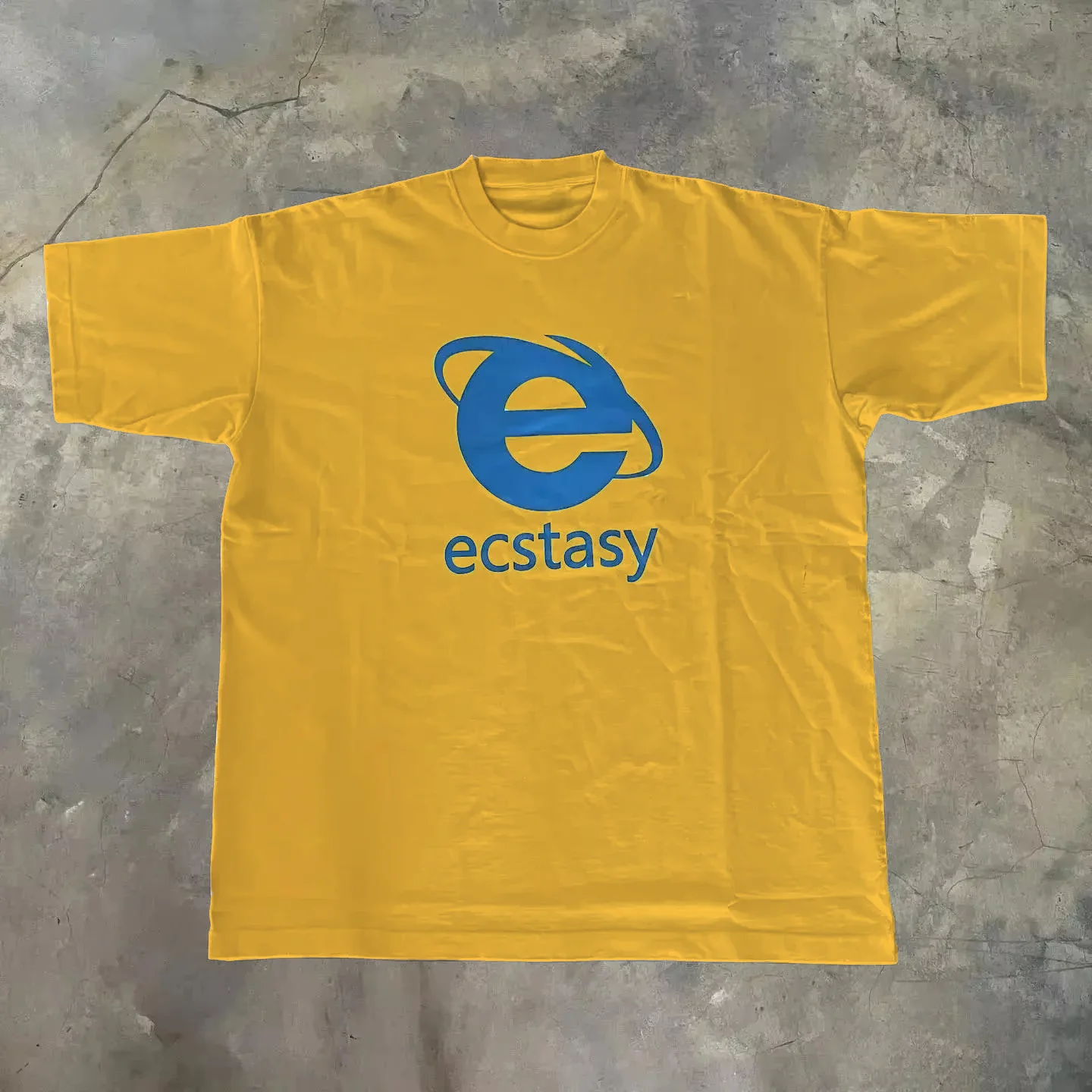Streetwear Ecstasy New T Shirt Y2K Men's Harajuku White T-shirt Letter Pattern Printing Oversize Loose Short-sleeved Gothic Top image 3