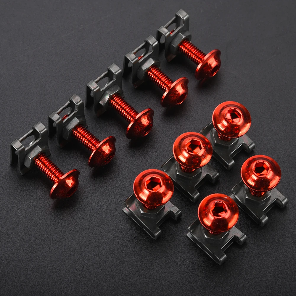 

For Honda CBR 125R 250R 300R 500R 600 900 954 1000 RR CBR150R CBR400R CBR650R 600F 650F CBR954RR 6MM 10PCS Windshield Screw Kits
