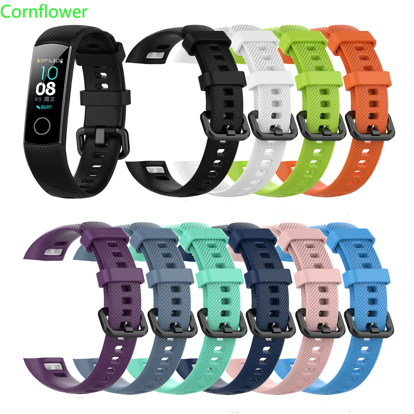 

Strap For Huawei Honor Band 5 4 Wristbands Sport Colorful Band Silicone Replacement Bracelet For Honor Band 5 Smart Accessories