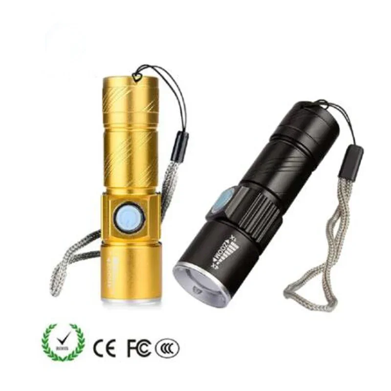 

Banggood 528 Mini USB charging Rechargeable 3 Modes Led Flashlight outdoor lighting Zoom Zoomable Waterproof small flashlight