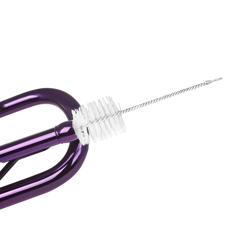 ABKV-French Horn Trombone Trumpet Cleaning Kit Stainless Steel Nylon Brush Musical Instrument Cleaning Brush