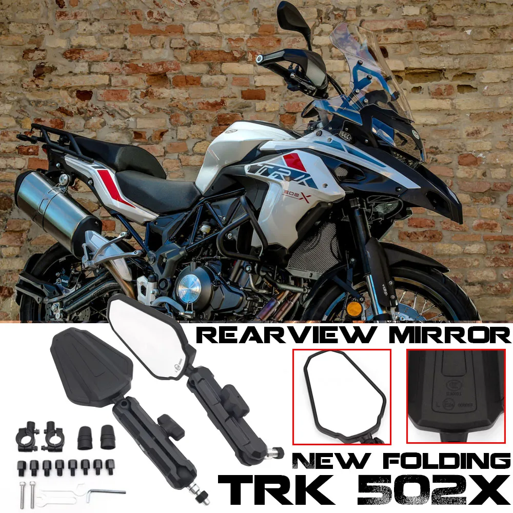 

ADVENTURE MIRROR KIT Foldable Mirrors FOR Benelli TRK 502 TRK702 High Quality Universal Motorcycle Foldable Rear View Mirror