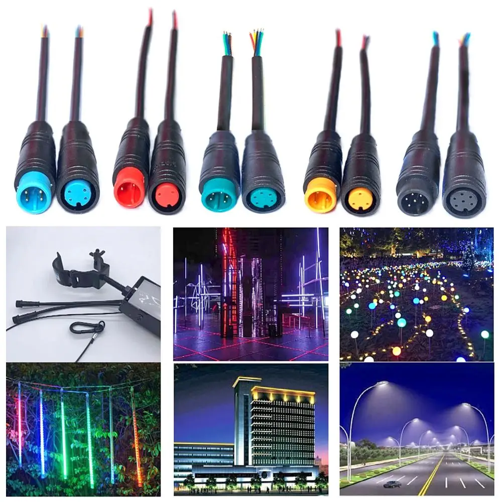 

5 видов черных аксессуаров для электровелосипедов: водонепроницаемый разъем для дисплея Bafang, 2/3/4/5/6-контактный кабельный соединитель