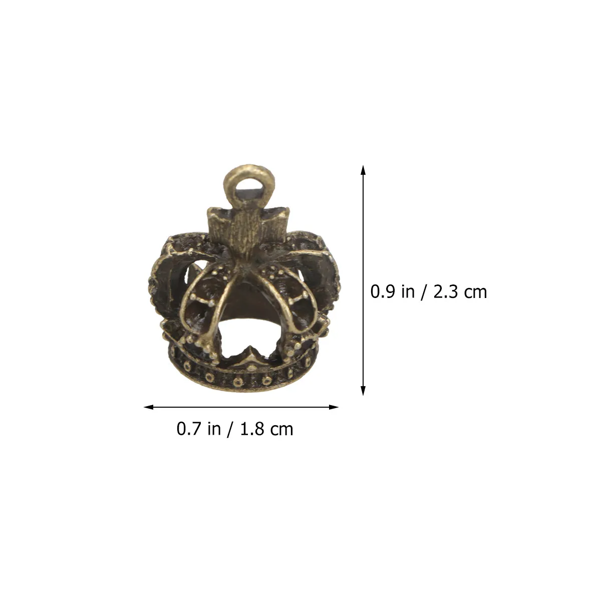 10Pcs Crown Shape Pendant Set Fine Workmanship Alloy DIY Charms for Necklace Keychain Anklet Sweater Chain Cosplay Costume