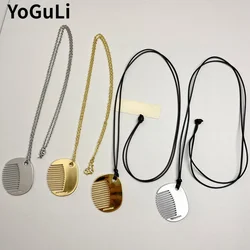Fashion Jewelry Personality Temperament Comb Pendant Necklace For Women 2024 Trend New Delicate Design Accessories