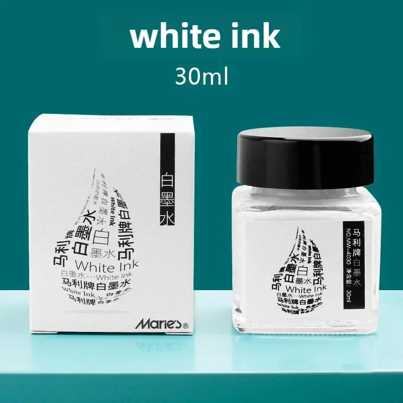 White Ink 30ml High-gloss Watercolor Special Starry Sky Embellishment White Ink Comic Blank Correction Liquid Art Student