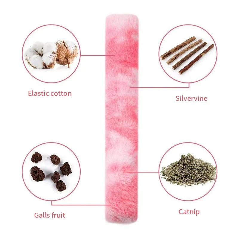 Interactive Cat Chew Toys Kitty Kick Sticks Soft Plush Catnip Toy Durable Cat Kick Toy for Teeth Cleaning and Indoor Playing