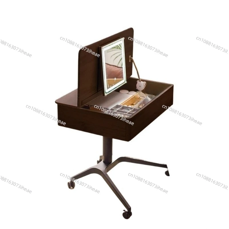 Japanese-style removable dressing table, bedroom all solid wood small lifting dressing table, new small apartment clamshell