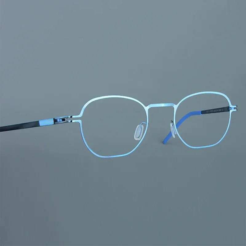 Germany Screwless Ultralight Square Colorful Glasses Frame Men Women No Fading Eyeglasses Spectacles Blue Purple Eyewear Frames
