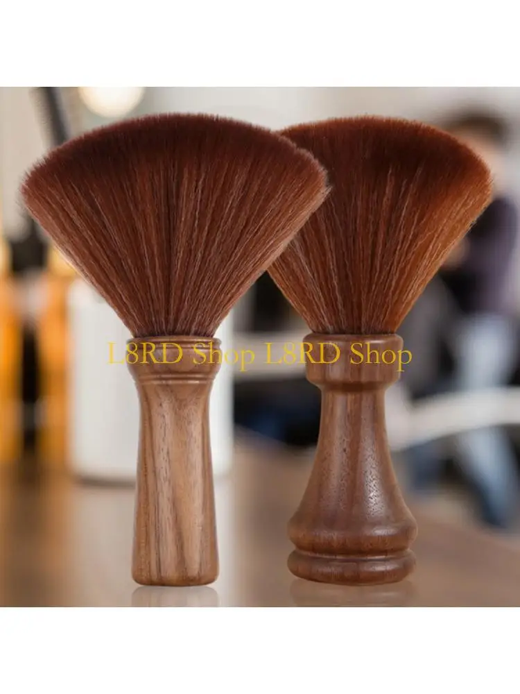 

L8RD Lightweight Wooden Barbering Brush Compact Neck Duster For Travelers Ergonomic Grip Efficient Hair Debris Cleanup
