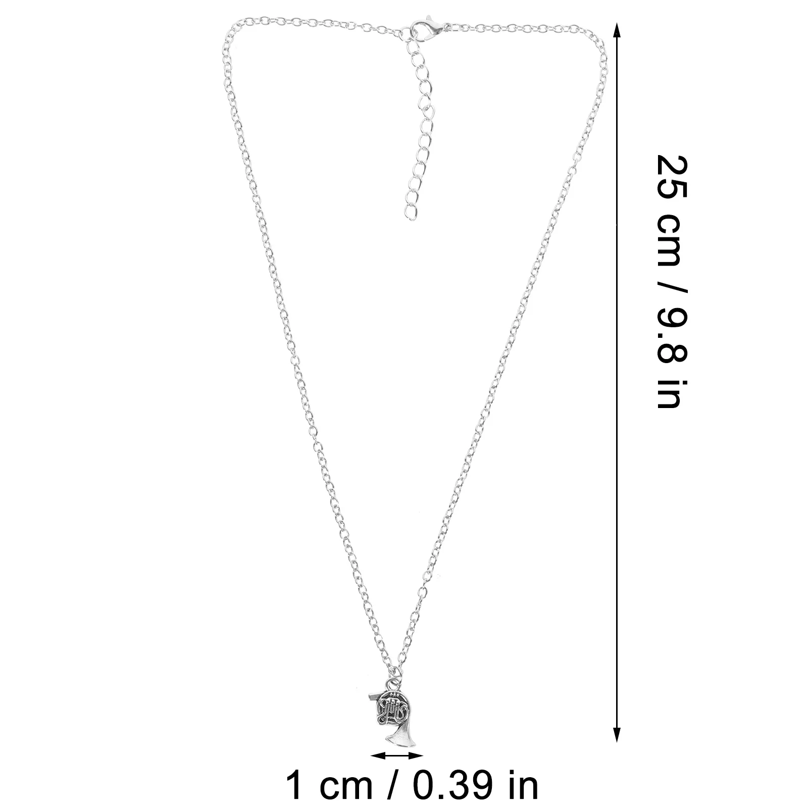 2 قطعة قلادة القرن قلادة الموسيقى ملاحظة المعادن سحر قلادة للنساء الرجال أنيق الموسيقى عاشق المجوهرات الكلاسيكية العصرية الإكسسوار #2