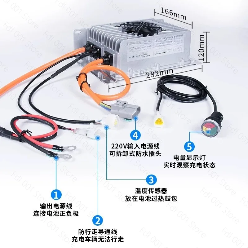 24 strings of 72 volts lithium iron phosphate battery charger 87.6v25a car waterproof lithium battery charger high power