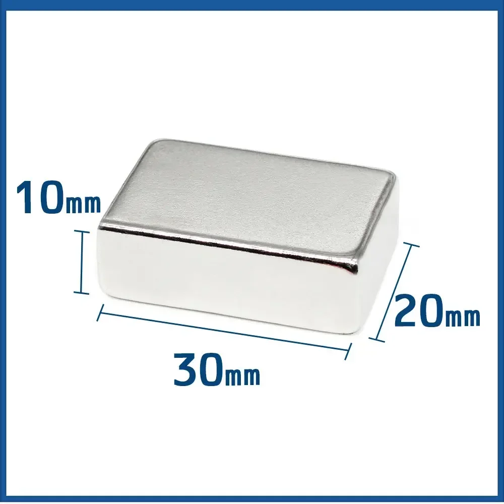 1/2/5/10PCS 30x20x10mm Quadrate Super Powerful Strong Magnetic Magnets 30*20*10 Block Permanent Neodymium Magnets 30x20x10