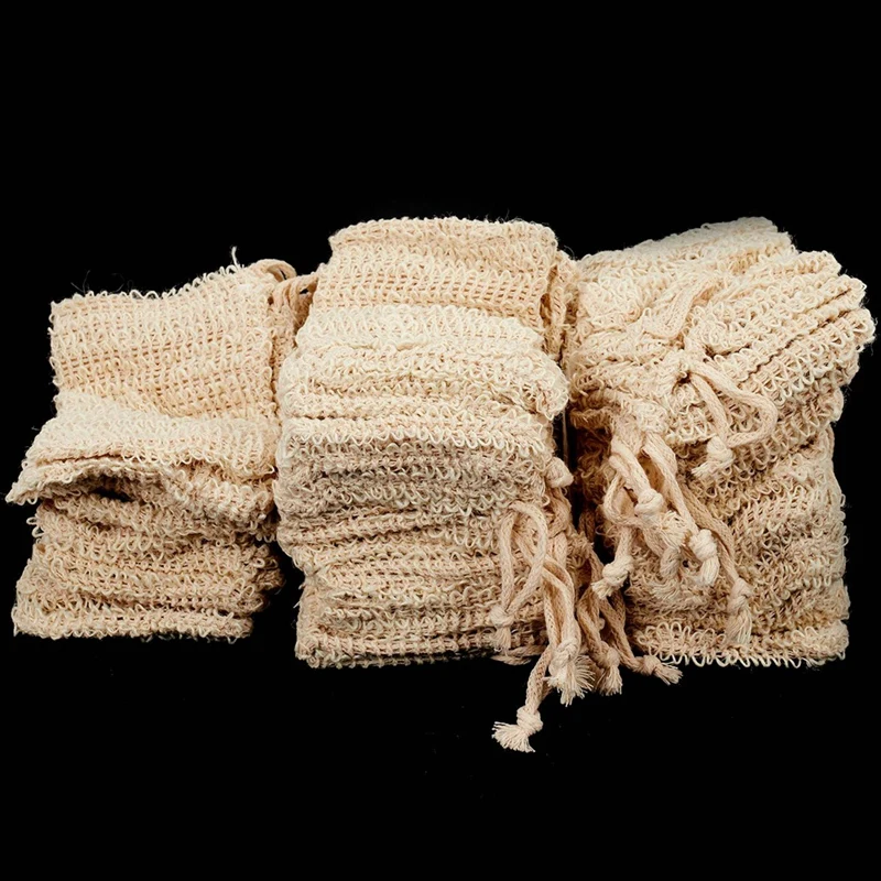 Sac de douche en sisal naturel Regina, sac de douche, support de poudres, 200 pièces