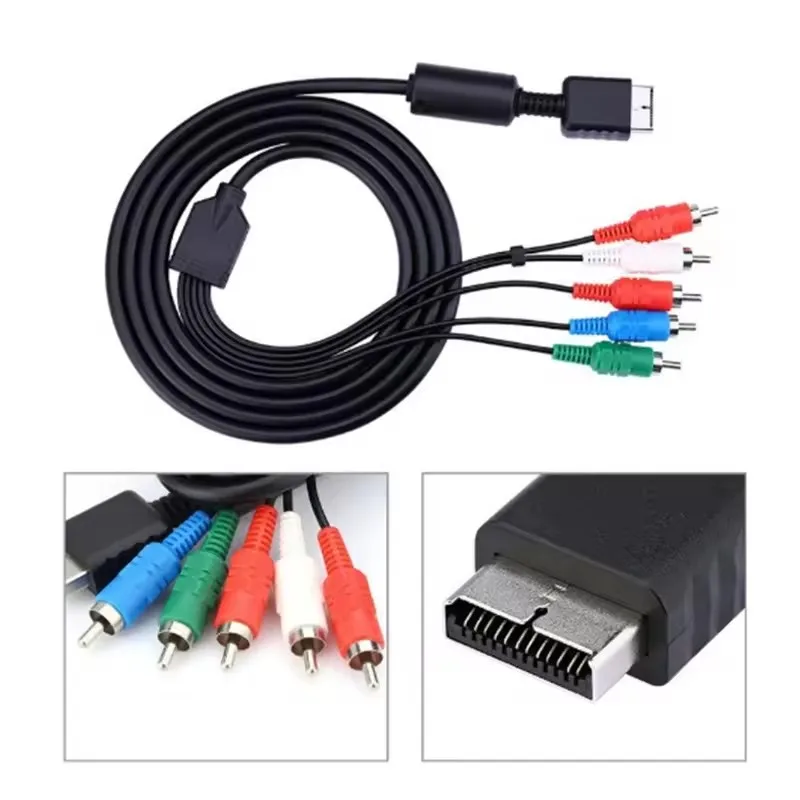 1.8m Audio Video HDTV Component AV Cable To RCA AV Cable TV Video Cable for PS2/PS3 PS HD Multi Out Composite RCA Cables