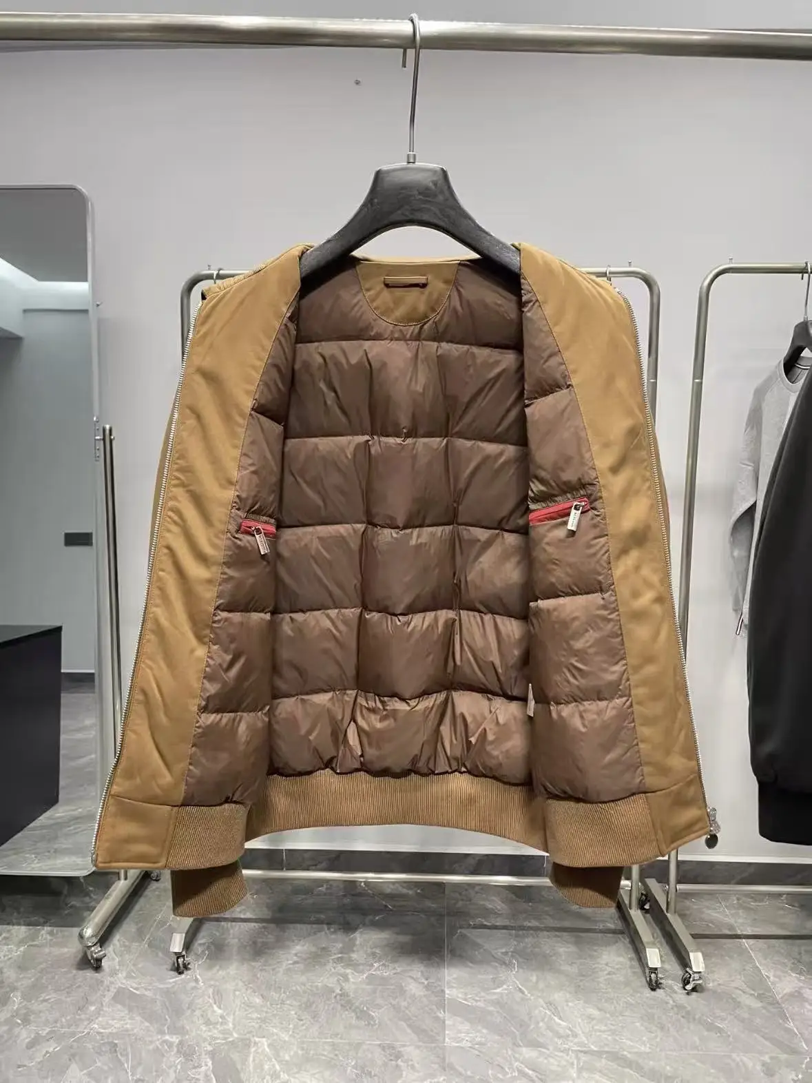 

KITON 25FW suede lapel down jacket