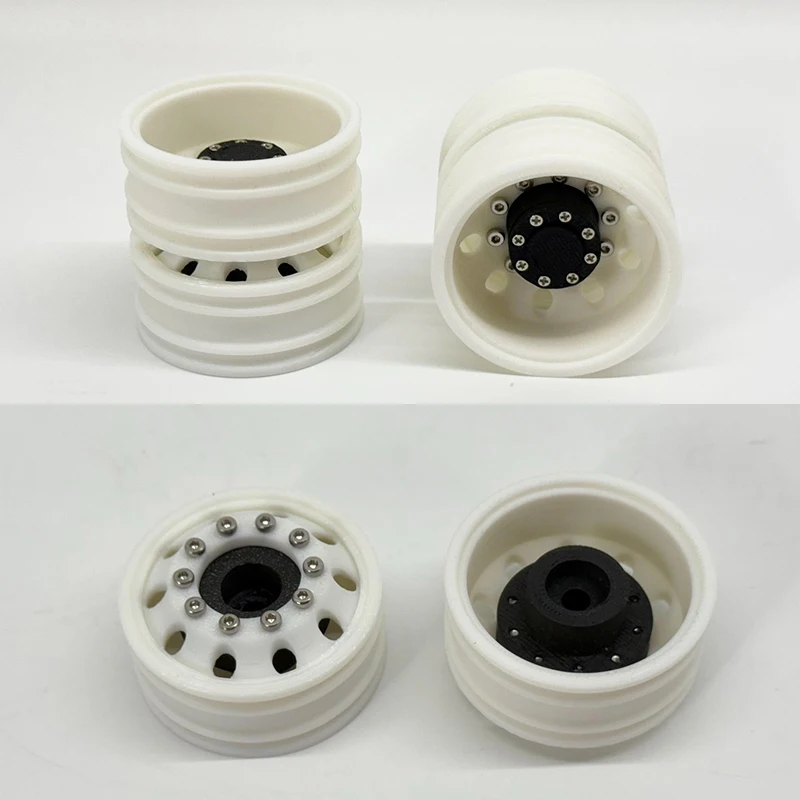 

Simulated Plastic Model Wheel Hub High Quality Front Wheel Hub High Load-bearing Rear Wheel Hub for 1/14 Tamiya RC Truck Trailer