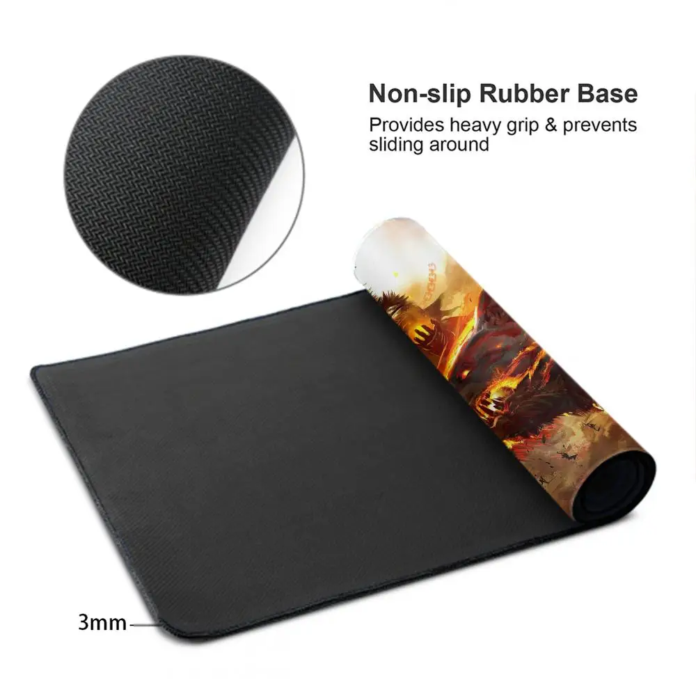 Guild Wars 2 Mouse Pad Tablet Mouse Pad Laptop XL Desktop Mouse Pad, Lucu HD Rainbow Gaming Keyboard Pad, Csgo Player, 90x40