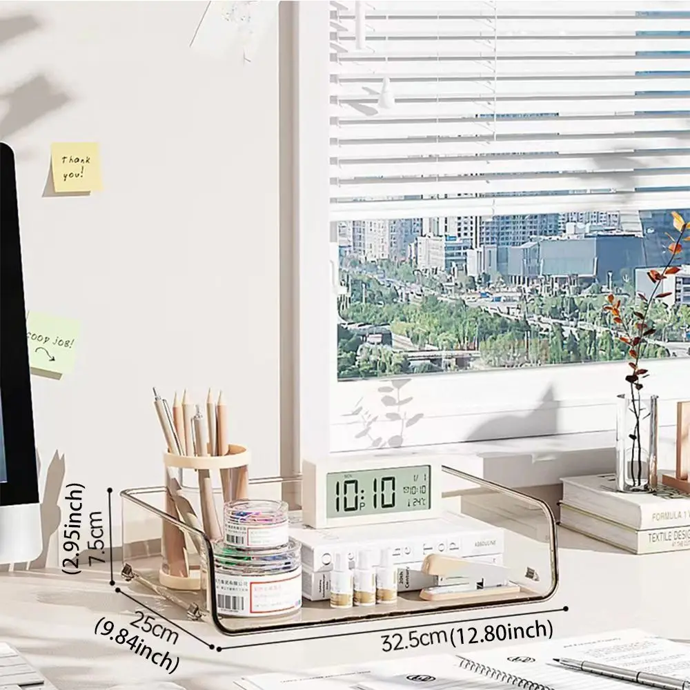 Stackable Brochure Holder Large Capacity Simple A4 Document Paper Organizer Space Saving Anti-slip Slot Desktop Document Rack