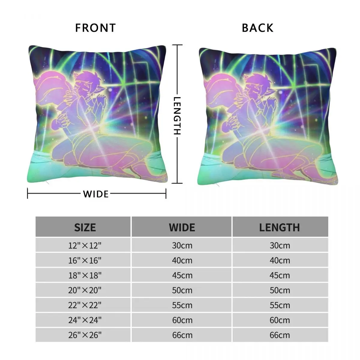 Catradora Rainbow Kiss Square Pillowcase Pillow Cover Polyester Cushion Zip Decorative Comfort Throw Pillow for Home Bedroom