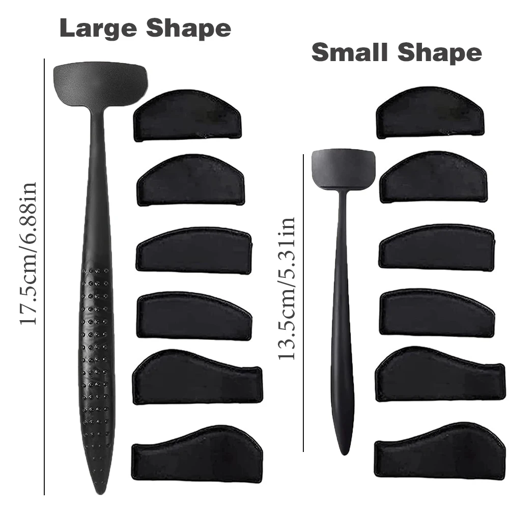 6 In 1 Crease Line Kit Stencil Eyeliner Template To Delineate Eyes Women Eyeshadow Cut Crease Silicone Eye Makeup Stencils Black