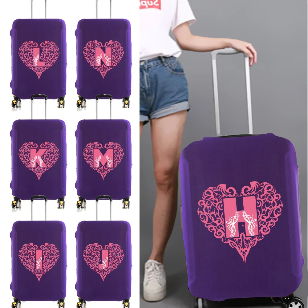 

Чехол для дорожного чемодана 18-32 дюйма, фиолетовый, эластичный, защитный от пыли, серия Loveletter, аксессуары для путешествий