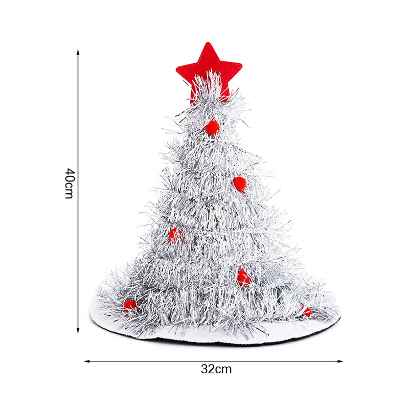 Chapéus criativos coloridos para árvore de natal, fita de enfeites, chapéus de papai noel, fantasia engraçada para festa, decoração de natal, presentes de feriado