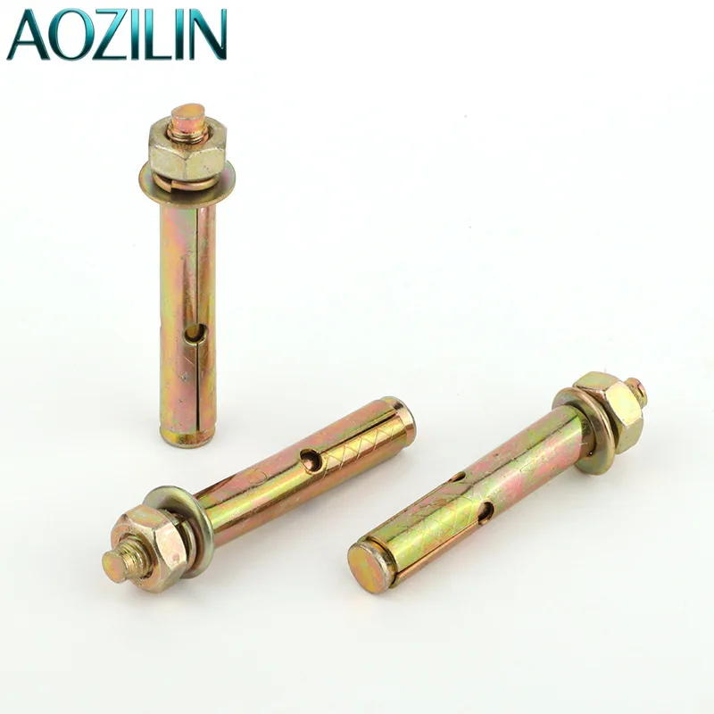 AOZILIN Elevator Ceiling Expansion Bolt Color‑Zinc Plated Long Anchor Screw M8 M14 M20 Fastener for Hanging Installation