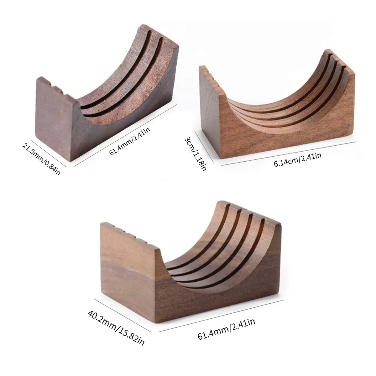 Espresso Coffee Puck Screen Stand, Reusable Wooden Walnut Stand for 51/53/58mm Espresso Portafilter Puck Screen