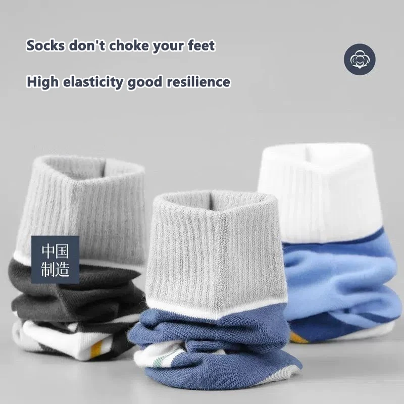 Chaussettes rayées en pur coton pour hommes, chaussettes de sport décontractées, anti-odeur, anti-favorable, haute qualité, affaires, printemps