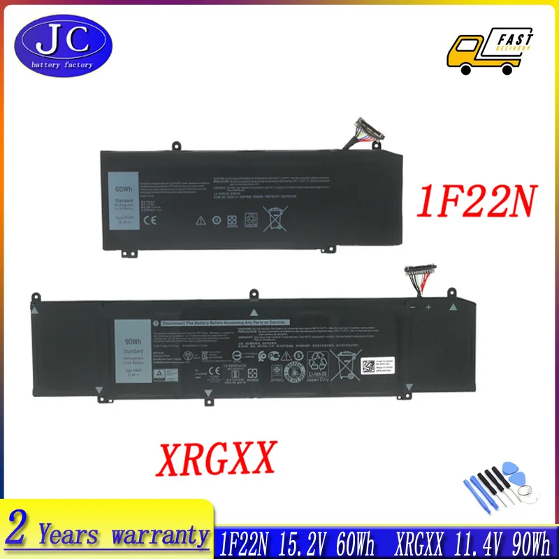 JCLJF XRGXX 1F22N Battery For Dell For Alienware 2018 orion M15 M17 R1 P82F P40E P79F P37E Inspiron G5 5590 G7 7590 7790