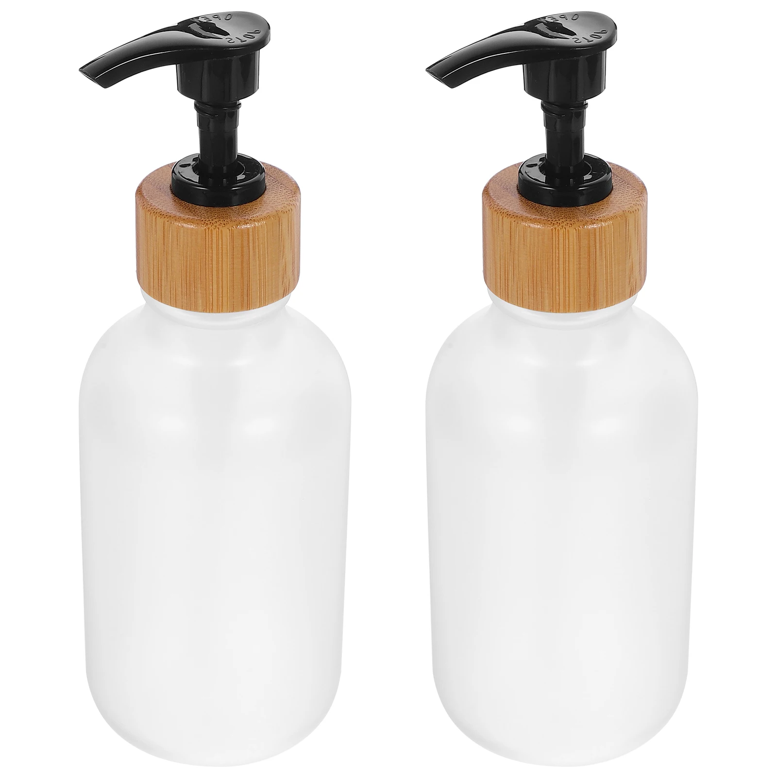 

2Pcs Plastic Pump Bottles Refillable Shampoo Lotion Dispenser Portable Soap Bottles for Bathroom Kitchen Shower Liquid Dispenser