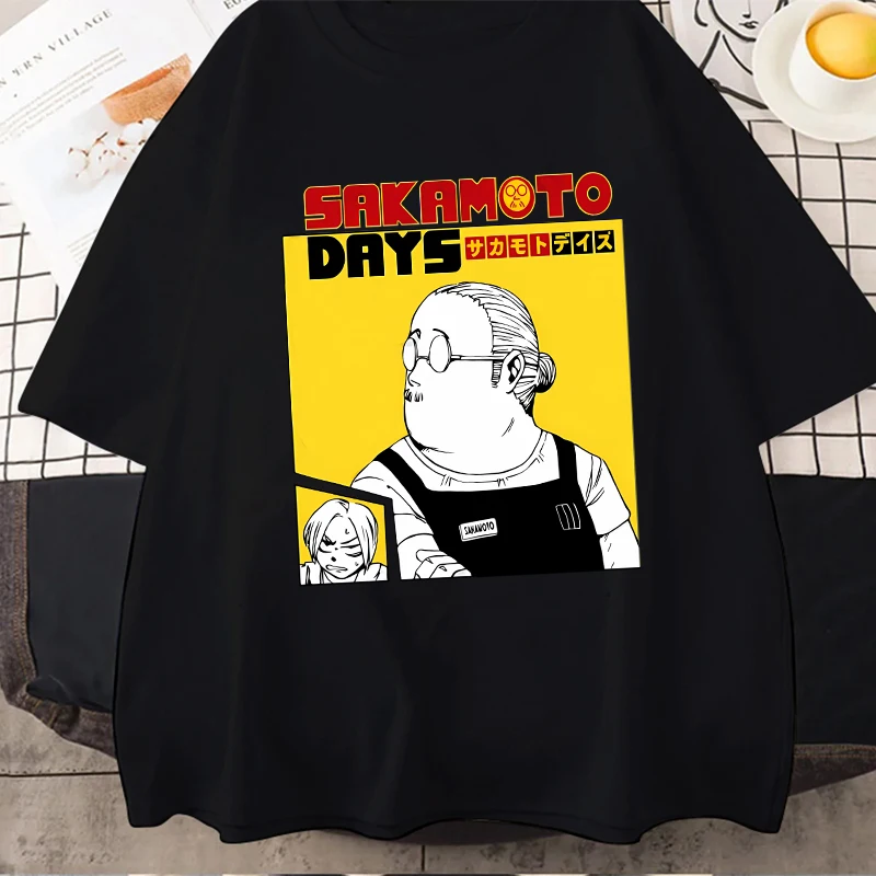 Hot Funny Mange EU Size T-Shirt Streetwear Anime Sakamoto Days Sleeve Vintage Y2k Tees Tops Men Women Fashion Gothic Clothes