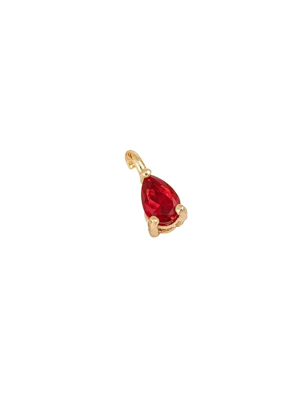 

14K Gold Water Drop Shaped Zircon DIY Handmade Open Ring Pendant Bracelet Earrings Set Small Hanging Accessories Jewelry