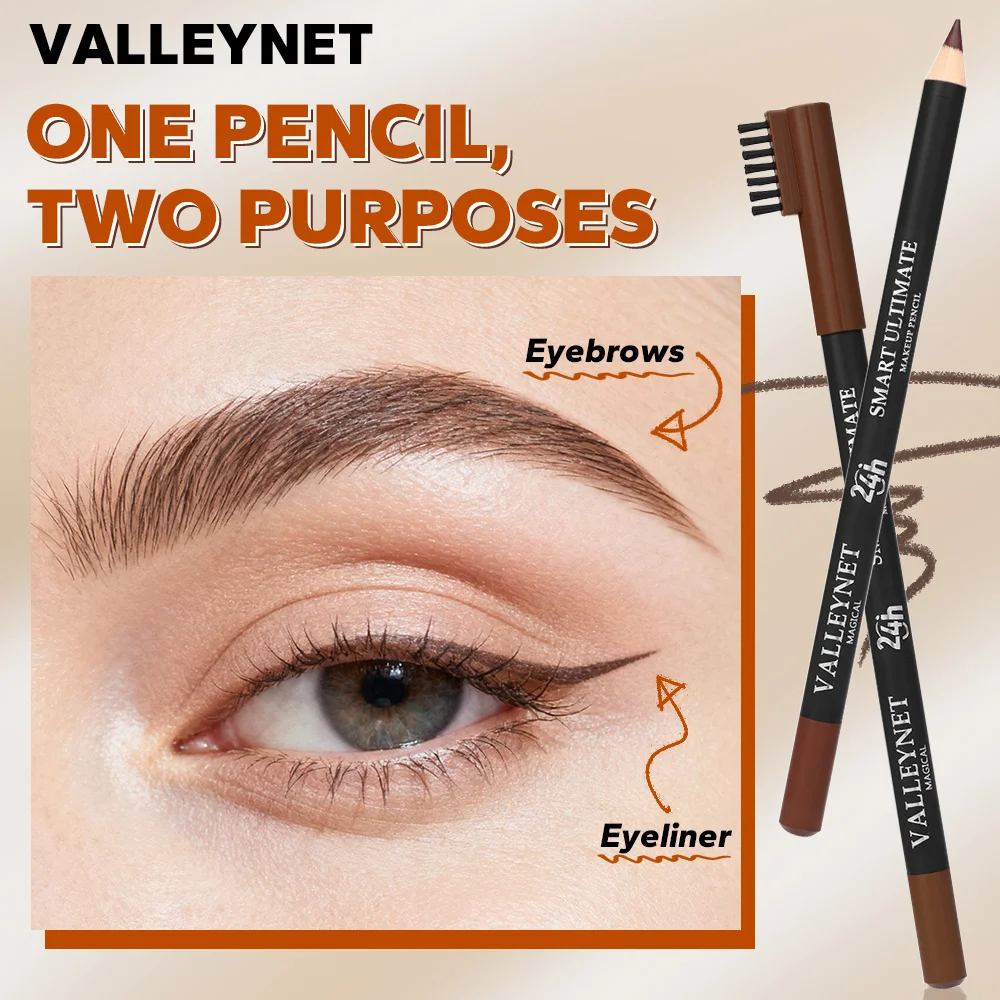 3 ألوان قلم الحواجب المقاوم للماء مع فرشاة نغمات بنية طبيعية مقاوم للماء قلم الحواجب الطبيعي قلم الحواجب طويل الأمد