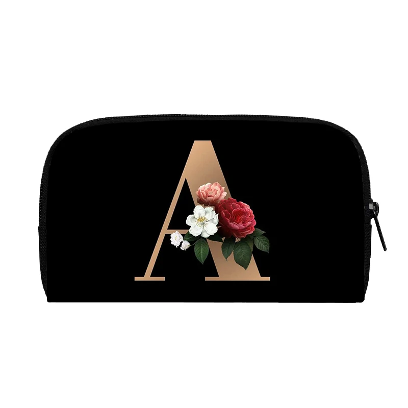 26 Initial Letter Flower Wallets A - Z Alphabet Women Handbags Girls Purses Bridal Party Money Bag Key Card Holder Bag