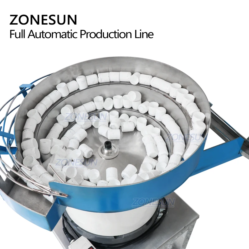ZONESUN Automatic Cream E-juice Water Liquid Perfume Filling Glass Bottle Capping Machine For Assembly Line Vibrator ZS-FAL180AP