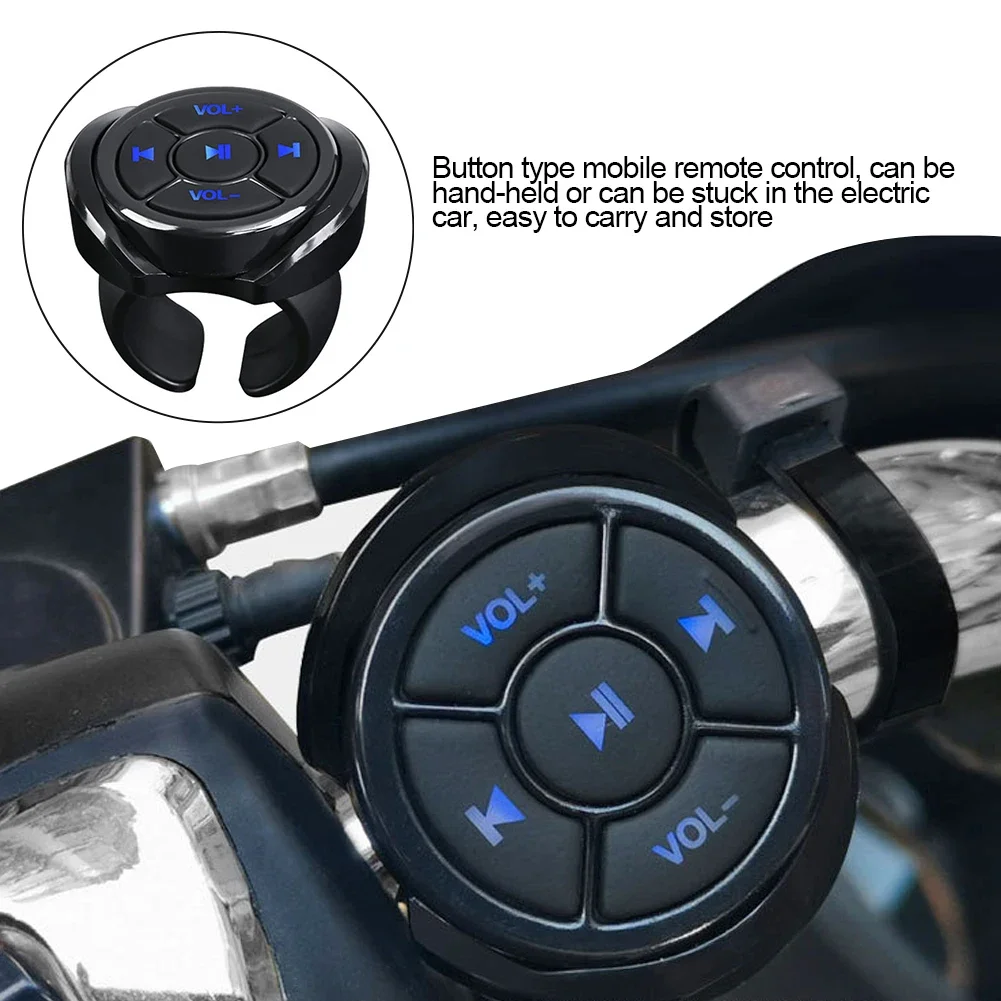 5 Keys Car Motorcycle Bike Wireless Bluetooths Remote Controller Media Button MP3 Music Player for IOS Android Phone Tablet