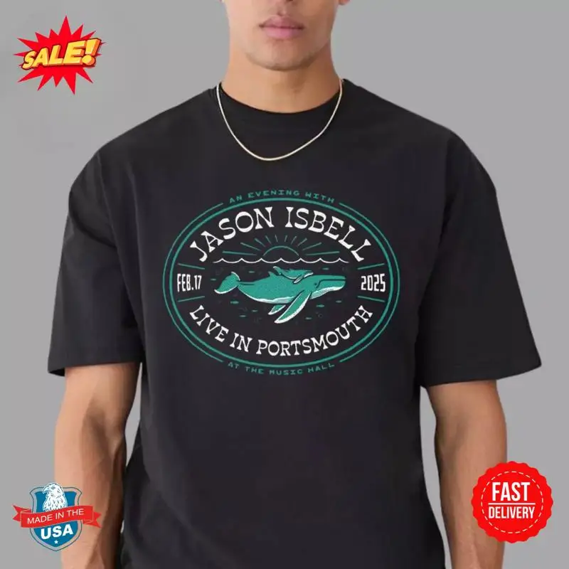 

Футболка Jason Isbell In Portsmouth NH At The Music Hall, полный размер S 5XL