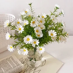 38CM Realistic 15-Head Daisy Chrysanthemum Artificial Flower Bouquet for Home Decor and Wedding Photography Props